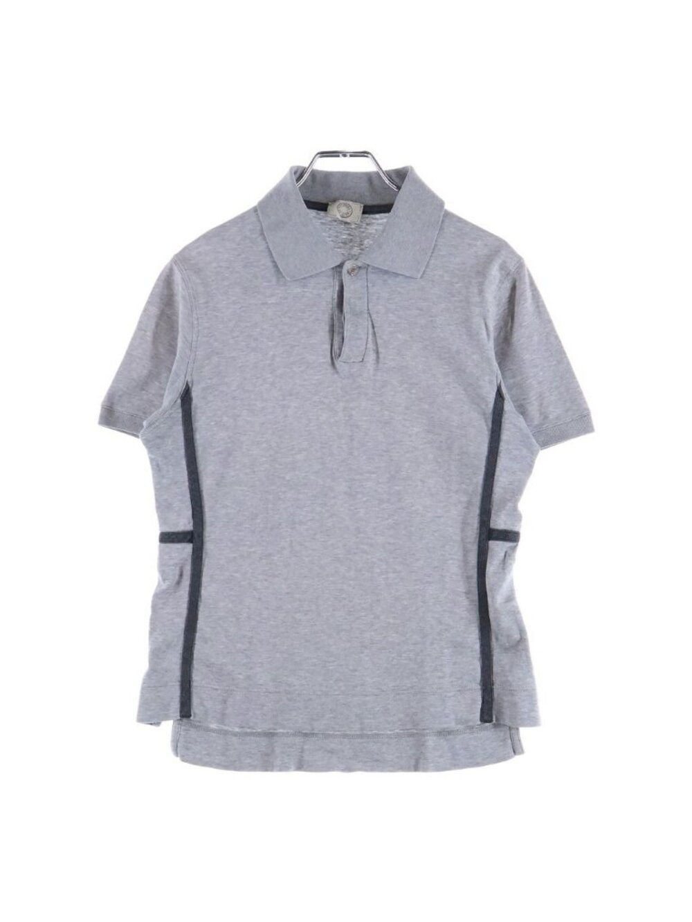 Hermes Sellier Buttons Polo T-Shirt Cotton Gray